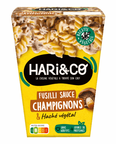 Fusili sauce champignons & Haché végétal