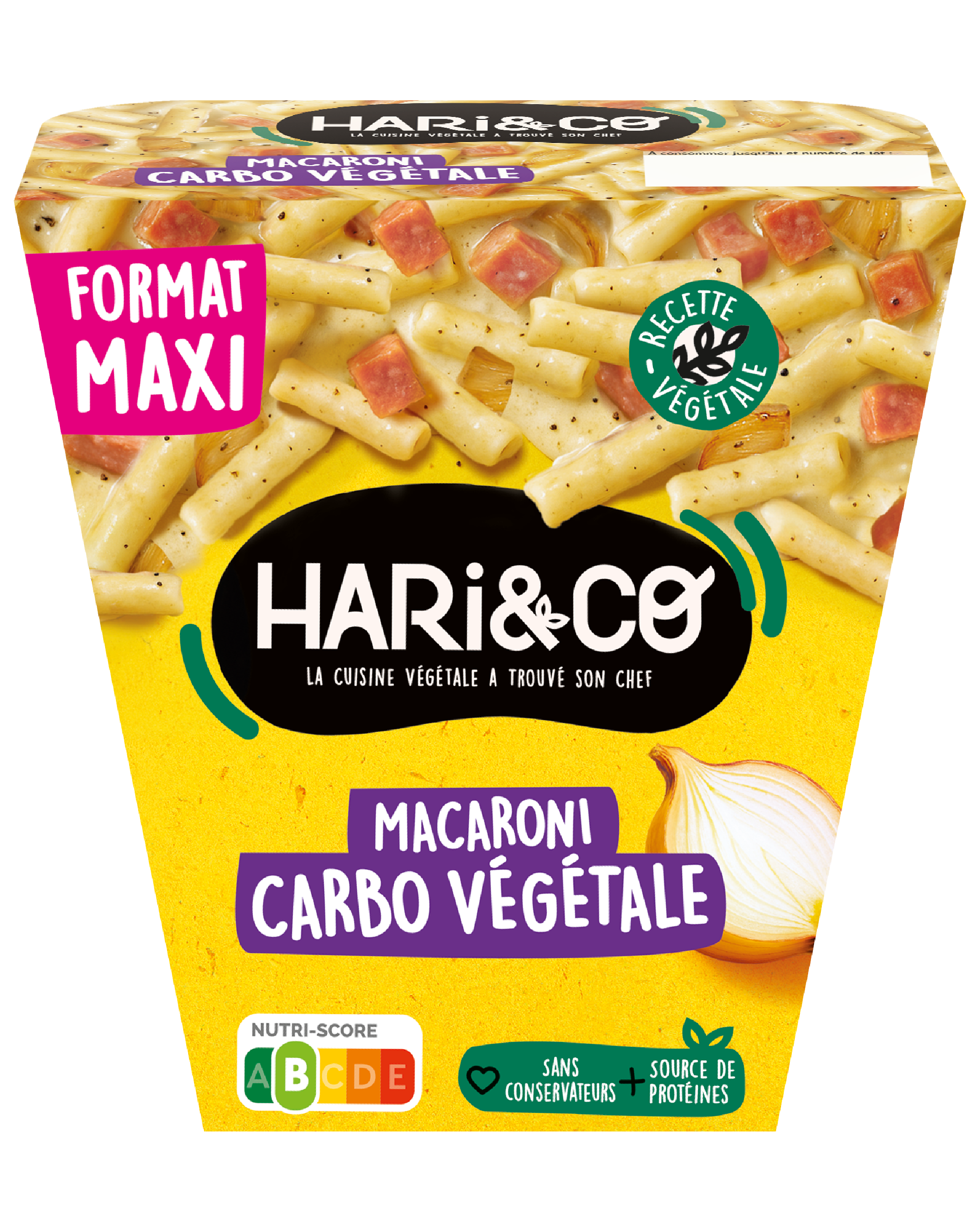 Macaroni carbo végétale
