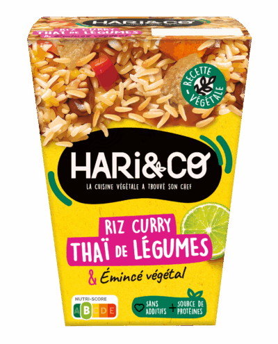 Riz curry thaï de légumes & Émincé végétal