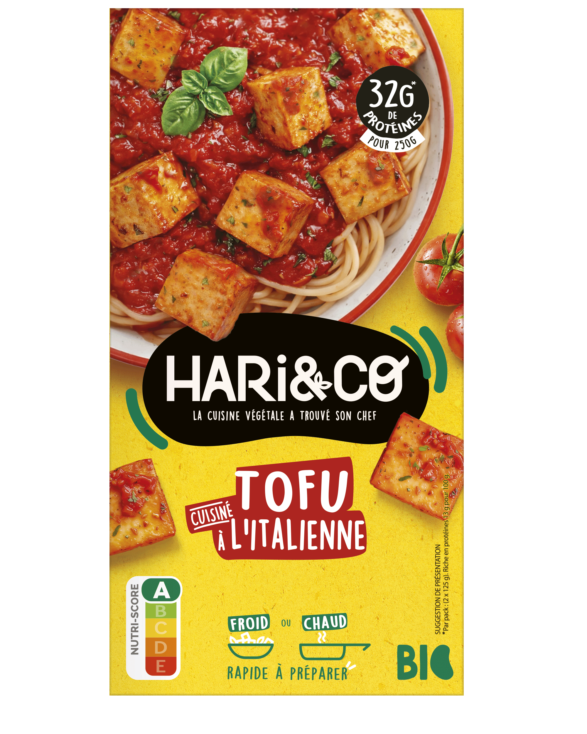 Tofu à l'italienne - Tomate et basilic