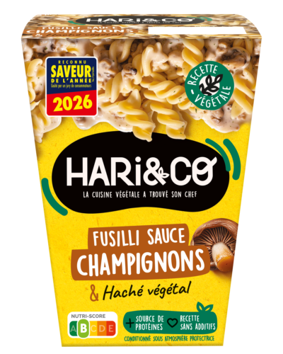 Fusili sauce champignons & Haché végétal