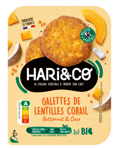 Galettes de lentilles corail Butternut & coco