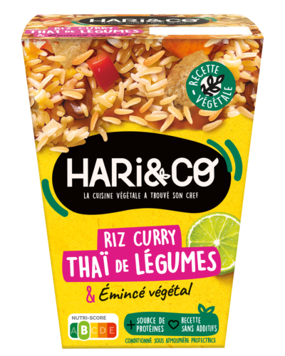 Riz curry thaï de légumes & Émincé végétal
