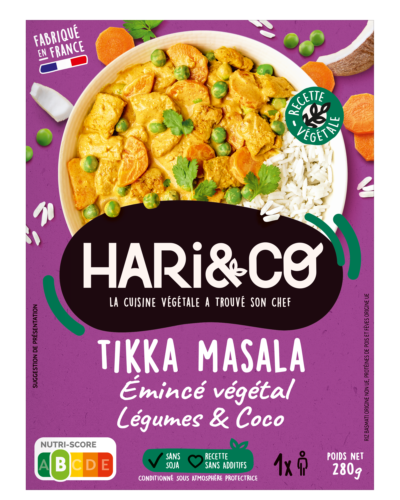 Tikka Masala Émincé végétal, légumes & coco